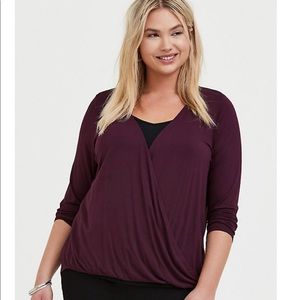 Torrid Super Soft Surplice Midi Top NWT